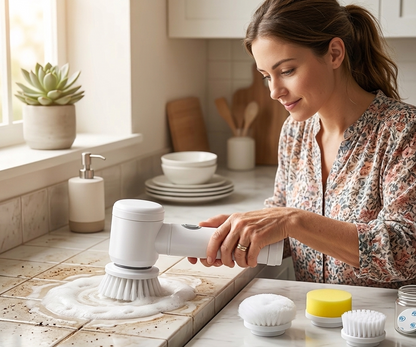 🧼 Cepillo Eléctrico 5 en 1 UltraClean – Limpieza Profunda sin Esfuerzo