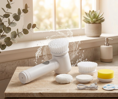 🧼 Cepillo Eléctrico 5 en 1 UltraClean – Limpieza Profunda sin Esfuerzo